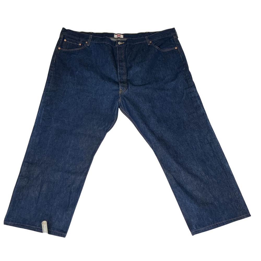 Levi's 501 Jeans Mens 54x30 Blue Cotton Straight Button Fly Denim Big Tall Pants
